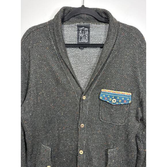 Kite Club Women's Cardigan Sweater Pockets Linen Blend Sz XL Old Money Academia - Picture 2 of 14